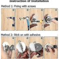 thumbnail image 4 of 2 Pack Stainless Steel Door Stops Wall Mounted & Fittings, Self-adhesive Door Stopper With Rubber Buffer, Screw Fixing Or Stick On Wall Or Sk, 4 of 5