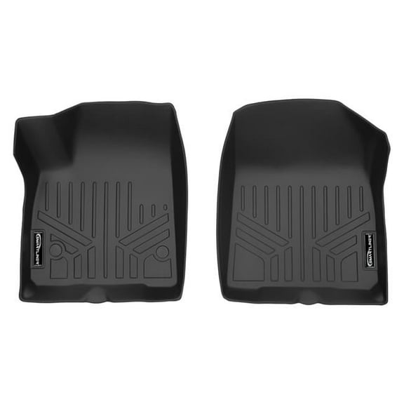 All Weather Custom Fit 1st Row Floor Mats Liner Set for 2020-2021 Cadillac XT6, Black