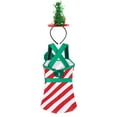 thumbnail image 7 of iiniim Girls Christmas Elf Costume Stripes Ballet Dance Leotard Cosplay Birthday Party Outfits Red 6, 7 of 7