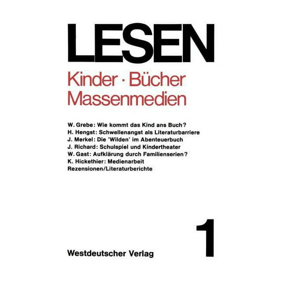 Kinder -- BÃ¼cher -- Massenmedien, (Paperback)