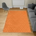 thumbnail image 2 of Retro Turkish Area Rug, Antique Victorian Floral Patterns in Modern Graphic Print Old Fashioned, Carpet for Living Room Decor, 2.6' x 5', Burnt Sienna Pale Orange, by Ambesonne, 2 of 4