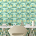 thumbnail image 3 of Ambesonne Ikat Peel & Stick Wallpaper for Home, Vibrant Ogee Motif, 13"x100", Mint Green Yellow Green, 3 of 6
