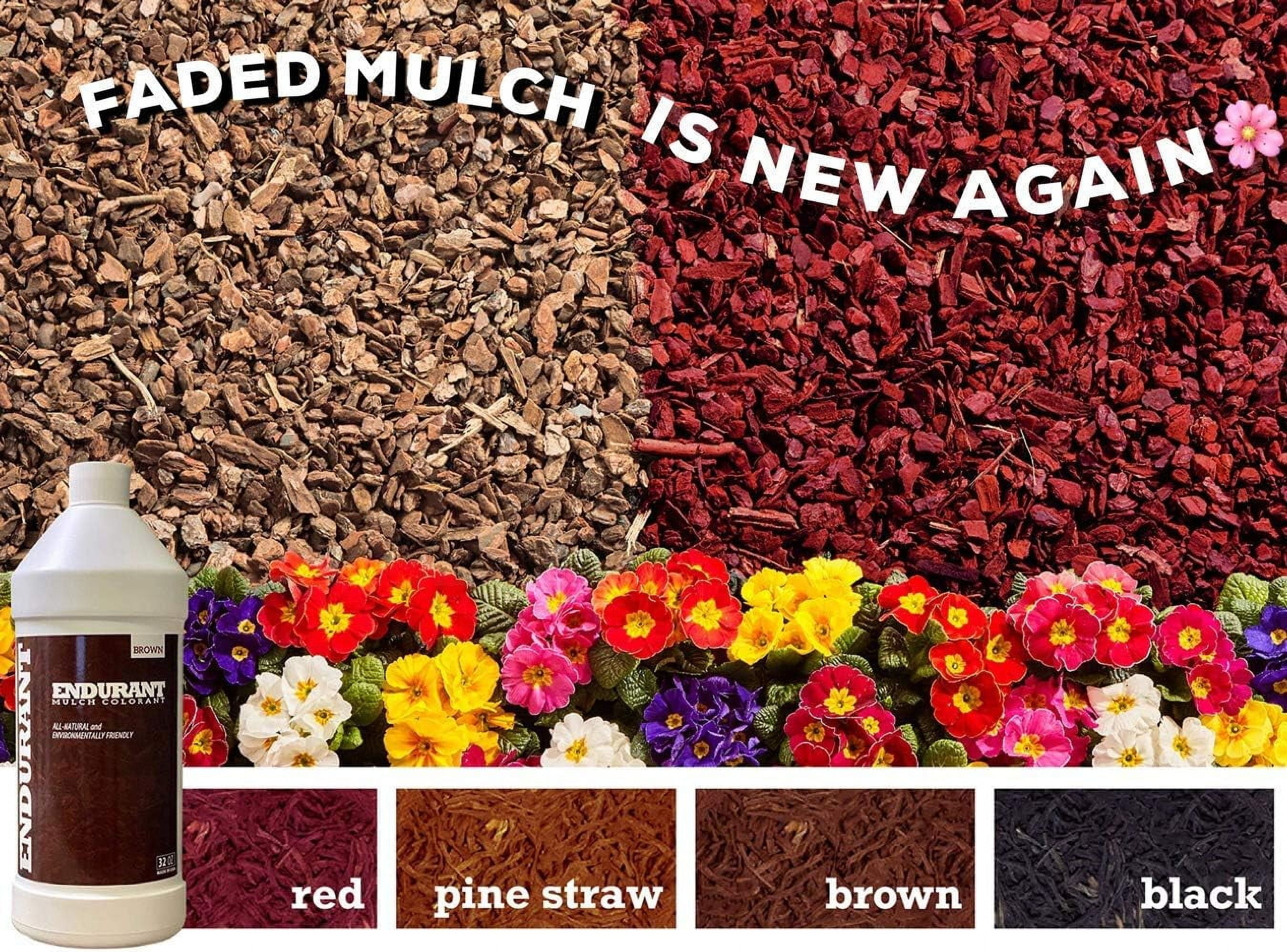 Geoponics Mulch Dye Concentrate Color Renewal – Mulch Paint Revitalizes Approximately 1,000 Sq Ft of Faded Mulch to Instantly Transform Landscaping (32 oz) (Red)