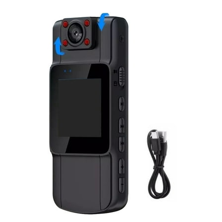 Mini Camera HD 1080P Police Body Camcorder Audio Video DVR IR Night 180° RecorderTAPDRA Spare Part