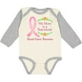 thumbnail image 3 of Inktastic My Mom is a Survivor Breast Cancer Awareness Boys or Girls Long Sleeve Baby Bodysuit, 3 of 5