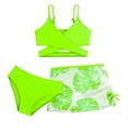 thumbnail image 3 of LRen Toddler Swimsuit Girl 6t 3 Piece Ruffles Beachwear for Girls Cute Funny Summer Rash Guard Tankini Swimsuit Girl Beach Swimwear Toddler Girls Swimsuit Set, 3 of 5