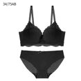 thumbnail image 1 of Conjunto de bragas de sujetador sexy para mujer, ropa interior push-up ondulada hueca, bragas de lencería transpirable, conjunto de ropa interior, gris púrpura, 34 / 75B sidaley AP001165-20B, 1 of 7