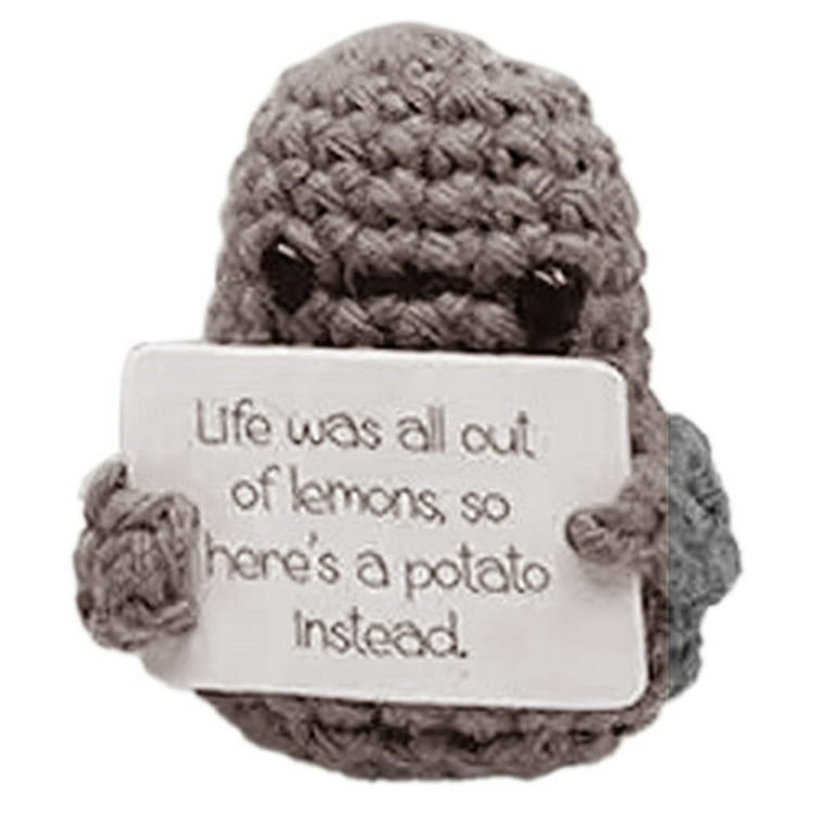 2pcs Positive Potato Knitting Potato Inspired Toy Tiny Doll Funny Christmas  Gift