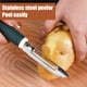 thumbnail image 4 of Pelador de verduras y frutas de acero inoxidable | Herramienta de cocina con mango ergonómico | Eficiente para manzanas, patatas y pepinos | 1 pieza naranja o verde, 4 of 6