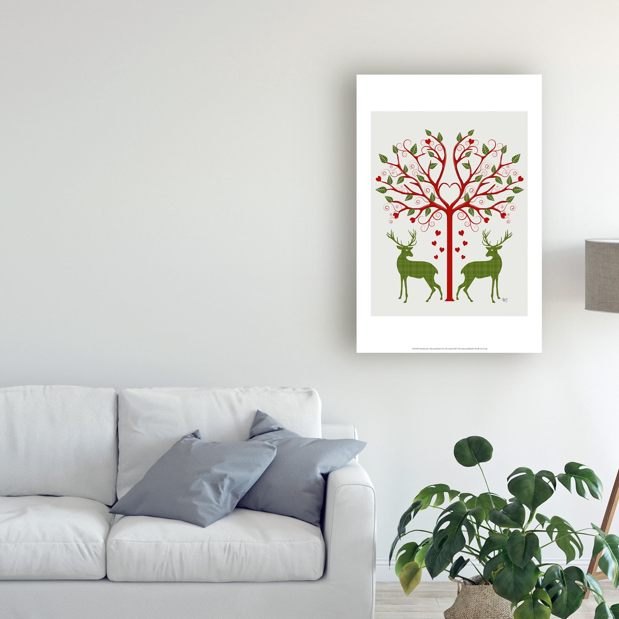 Trademark Fine Art 'Christmas Des On Cream' Canvas Art by Fab Funky