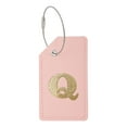 thumbnail image 1 of Ofertas Únicas 1 Pc Etiqueta de Equipaje Letra Q para Viajar Rosa PU, 1 of 5