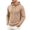 10#Khaki, variant on Men's Knit Hooded Henley Shirt, Drawstring Long Sleeve Pullover Top, Textured Loose Fit Spring-Fall Casuall Daily Streetwear Clothes Black XL