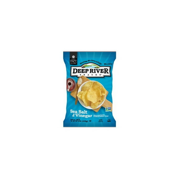(Price/Case)Deep River Snacks Kettle Chips Salt & Vinegar, 1.38 Ounces, 48 per case