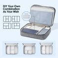 thumbnail image 7 of BILISPARK Electronics Travel Organizer Case - Double Layer Tech Pouch, Lightweight Shockproof Pouch with Removable Dividers | Fits 11" Tablet Computer,Gray, 7 of 7
