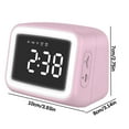 Fall Dector Mini Mirror Clock Alarm Clock Night Light Card Fm Bluetooth