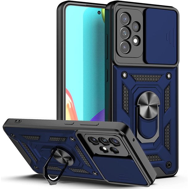 Funda de lente de cámara deslizante para Samsung Galaxy, cubierta de armadura de parachoques, A12, A21s, A22, A32, A50, A51, S22 Ultra, S21 Plus, S20 FE, A52, A71, A72, A02 qiuyongmign unisex