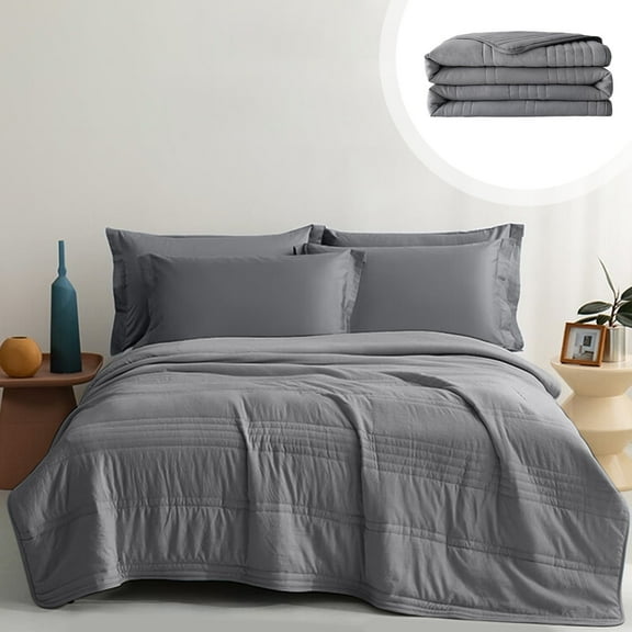 DcGZvy Summer Comforter Cooling Comforter 79*59 in Comforter Lightweight Comforter Summer Quilt for Hot Sleepers Home Savings (Gray)