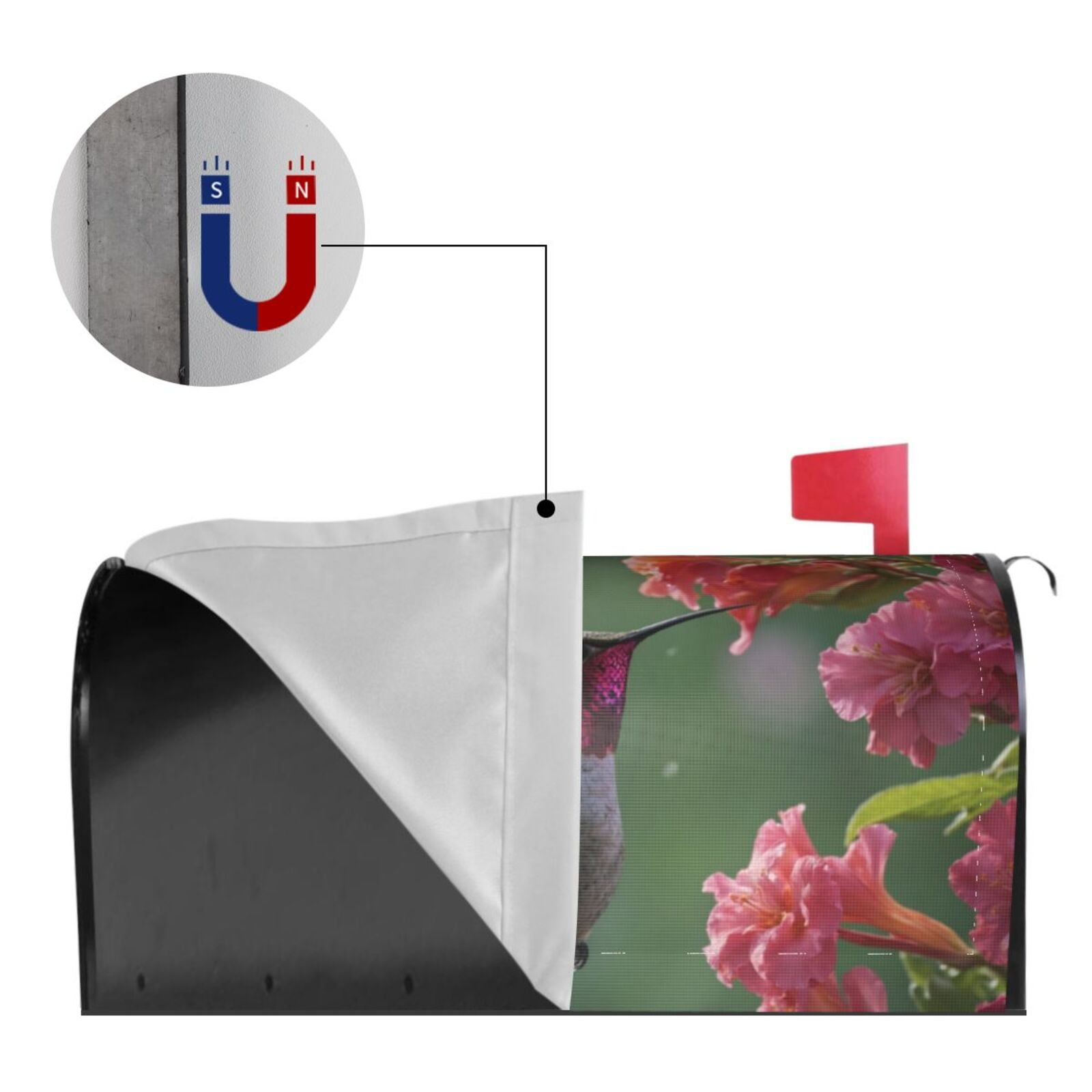 Logiee Humming Bird 1 Print Post Letter Box Wrap Decor, Mailbox Cover Suitable for Standard Mailbox and Large Size Mailbox,Outdoor Yard Decoration-21x18 in