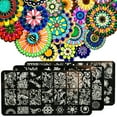 thumbnail image 1 of Lubelski Mode Fleur Papillon Nail Art Timbre Modèle Image Plaque Manucure Accessoire, 1 of 7