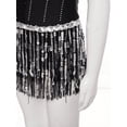 thumbnail image 7 of iiniim Big Girls Tassel Latin Dance Dress Rumba Samba Salsa Jazz Ballroom Leotard Tutu Skirt A Black 4, 7 of 7