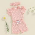 thumbnail image 4 of LNMQLPDBS Toddler Girl Sets Letters Printed Short Sleeve Romper Bodysuit & Floral Print Ruffle Hem Shorts 2pcs Outfits Baby Girl Gifts 12 Month Girl Clothes Cute Summer Toddler Sets, 4 of 9
