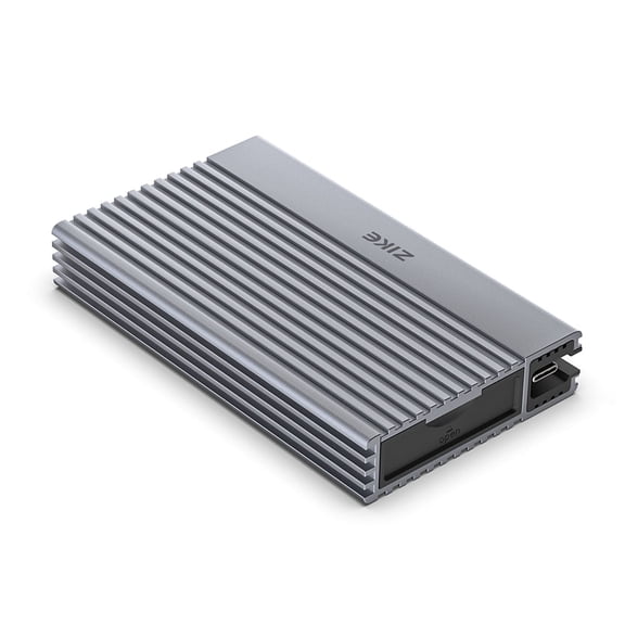 M.2 NVMe SSD Enclosure, for SSD External Hard Drive,40Gbps USB4 Thunderbolt 4 Compatible Case , Zike Z666 Tool-Free Aluminum Housing for 2230/2242/2260/2280 Drives, Gray