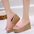thumbnail image 6 of Slippers for Women,Wedges Shoes Toe Ladies Slippers For Women Causal Slippers Classic Fit Sandals Slipper,Womens Slippers,Pink,8.5, 6 of 8