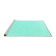 thumbnail image 2 of Ahgly Company Machine Washable Indoor Rectangle Solid Turquoise Blue Modern Area Rugs, 7' x 9', 2 of 4
