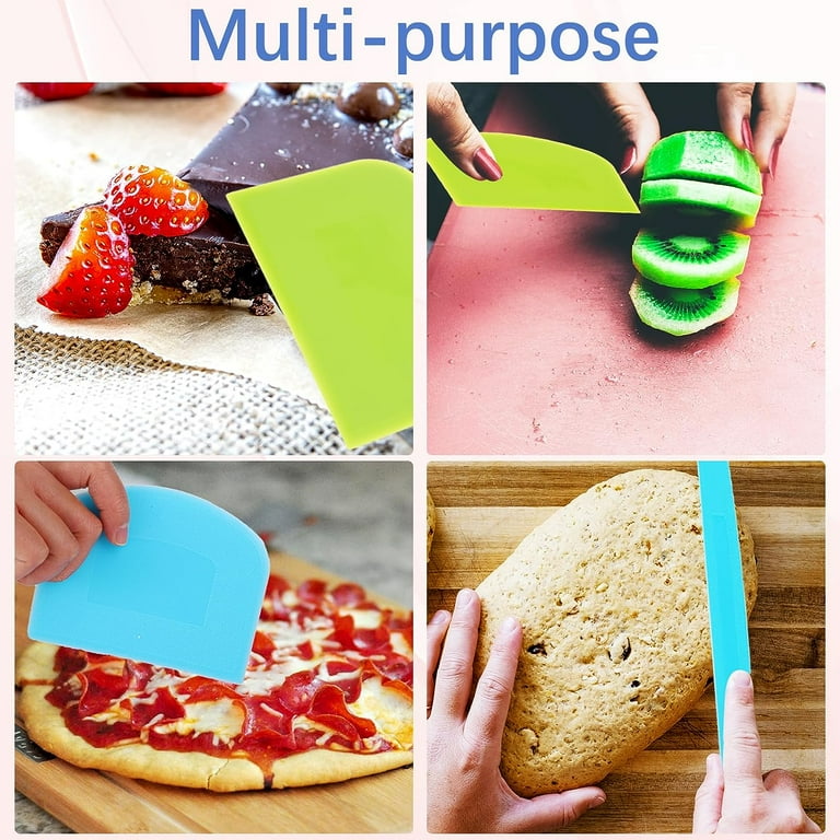 Pcs Plastic Bench Scraper Dough Scraper Bowl Scraper Flexible