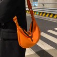 thumbnail image 2 of Jumpingount Bolsos de mensajero para mujer, tela Oxford negra y naranja, bolso de moda para mujer, cinturón ajustable con cremallera, Hobos de gran Bolsas de mensajero y de hombro Naranja Jumpingount AP011987-02, 2 of 6