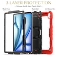thumbnail image 4 of FJLBDE Case for iPad Air 13 inch (2026 M4/2025 M3/2024 M2), Rugged Shockproof Tablet Cases Cover with Kickstand Shoulder Strap, Red, 4 of 7