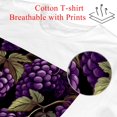 thumbnail image 2 of Grape Classic White Cotton T-Shirt - 100% Cotton Tee Shirt for Men and Women - Casual Short Sleeve Top for Everyday Wear - Breathable and Comfortable Fabric, 2 of 5