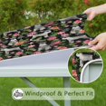 thumbnail image 6 of Schnauzer with Pioneer Flower Square Fitted Tablecloth with Elastic Edge,Square Table Cover,Washable Elastic Table Cover for Home Kitchen Party Decor 34"x34", 6 of 6