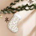 thumbnail image 7 of Balery Rose Flowers Pattern Christmas Stockings with Initials, 18" Large Knit Christmas Stocking,Xmas Stocking for Kids, Holiday and Family Stocking, 7 of 7