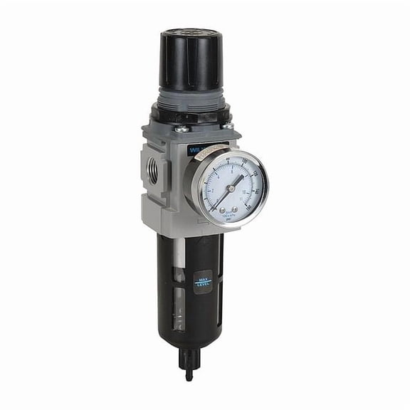 Filter-Regulator, Max. Incoming 150 psi, Drain Type: Manual