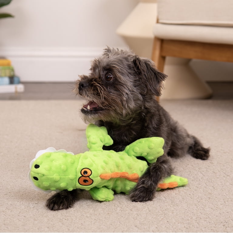 goDog Gator Plush Toy for Dogs with Chew Guard Technology for