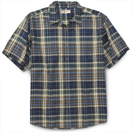Big Men's Short Sleeve Madras Plaid Shirt