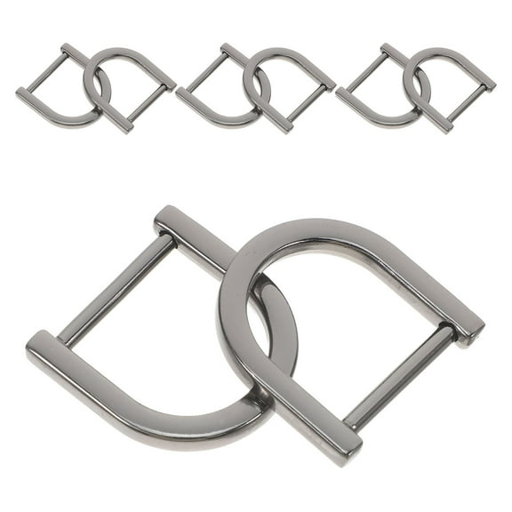 FONWILYO 8Pcs D-Shape Zinc Alloy D-Rings Screw in Shackle for Bags Keychains Pet Collars 0.94X0.83X0.20in