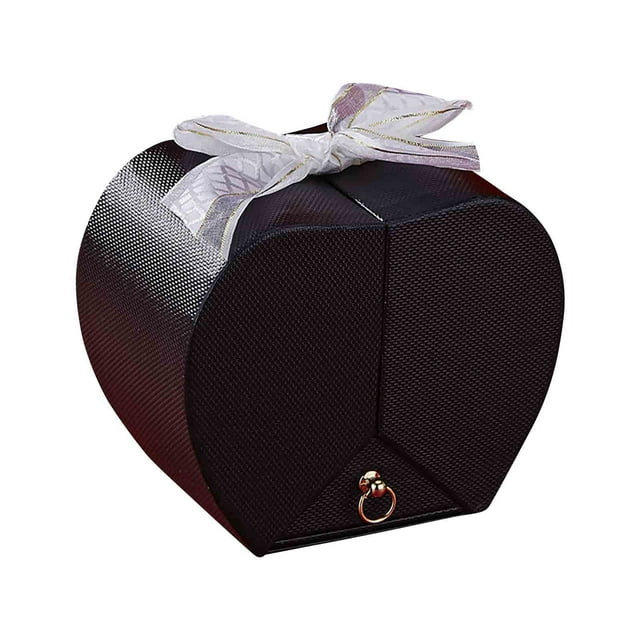 Caja de regalo con forma de rosa, collar, anillo, perfume para San Valentín, Navidad, cumpleaños.