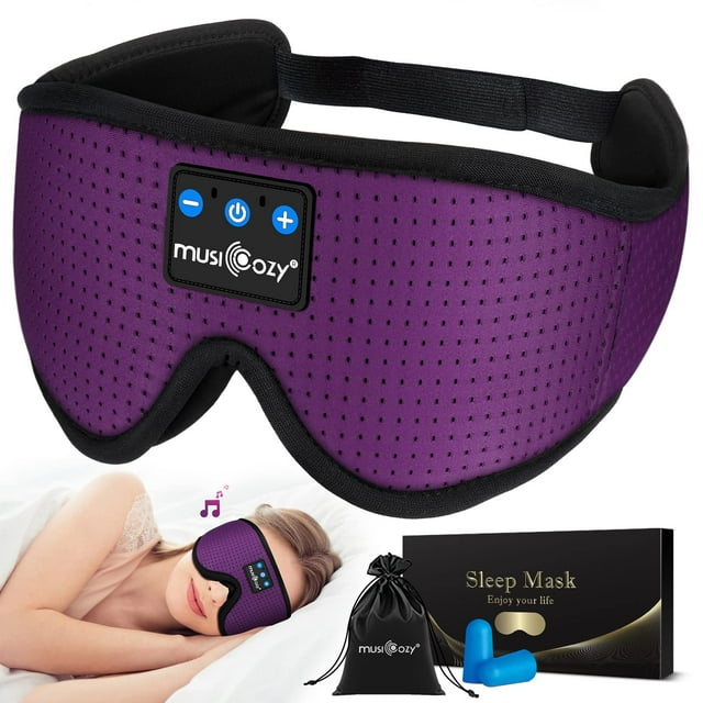 Sleep Headphones MUSICOZY Bluetooth 5.2, diadema, máscara para dormir