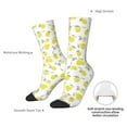 thumbnail image 4 of Logiee Yellow Lemon Leaves Print Adult Socks for Men & Women,Calf Socks, Ankle Socks,Boots Socks,Breathable Casual Sock,Unisex Crew Socks, 4 of 6