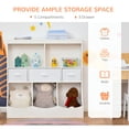 thumbnail image 4 of YYAo Kids Bookcase, Toy Storage Organizer Cabinet, Children Display Bookshelf with Drawers for Toys, Clothes, Books, White, 4 of 7