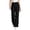 Black, variant on Women’S High Waisted Pull On Wide Leg Jeans, Stretch Denim Style Casual Trousers, Soft Polyester Daily Office Wear Pants, 1 Piece, Sizes S Through XXL