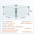 thumbnail image 3 of KFFKFF 15”x15”x7” 0.31” Thick Fire Pit Wind Guard Tempered Glass Flame Shield, 3 of 9
