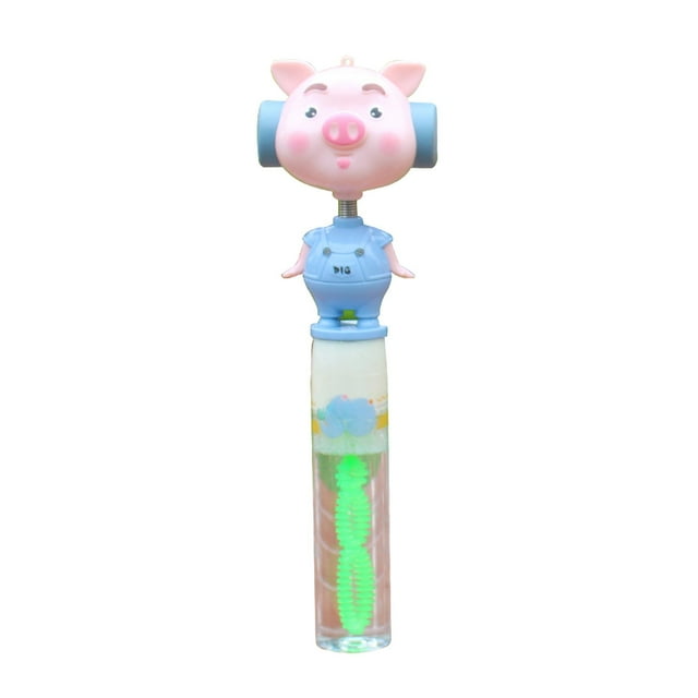 Purple Children Bubble Blower With Pig Shape And Rustling Sound For Outdoor And Indoor Fun
