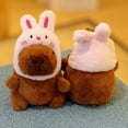 thumbnail image 1 of Capybara Plush Doll Cartoon Keychain Pendant Soft Stuffed Doll Backpack Pendant Car Bag Key Ring Decor Kid Gift Keychain tzw, 1 of 6