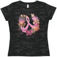 thumbnail image 3 of Inktastic Breast Cancer Awareness Wreath Pink Ribbon Women's T-Shirt, 3 of 5