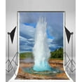 thumbnail image 3 of ABPHOTO 5x7ft Photography Backdrop The Fountain of Azure Water Geyser Strokkur in Iceland Trees Blue Sky WHite Cloud Nature Landscape Photo Background Backdrops, 3 of 4
