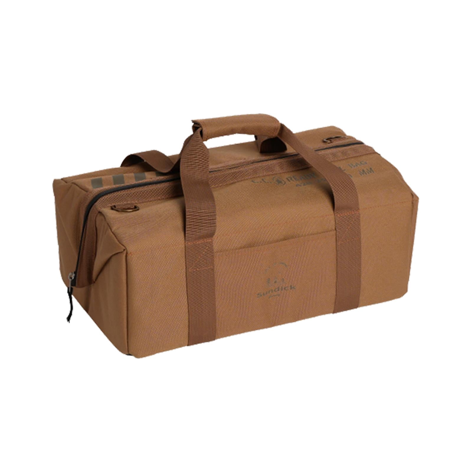 simhoa Camping Storage Bag Tool Bag for Professionals Container Case Tools Storage Bag Handbag for Trunk Outdoor Picnic Garage Travel Sand color