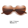 thumbnail image 7 of Lady Sunglasses Eye Protection Heart Shape Transparent for Travel, 7 of 7